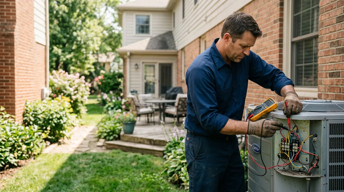 HVAC technician working near West Enfield, ME